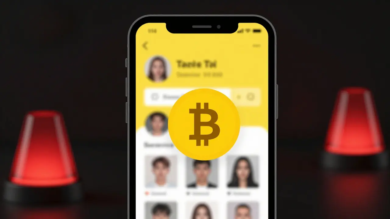 Smartphone showing stolen photos and crypto payment request